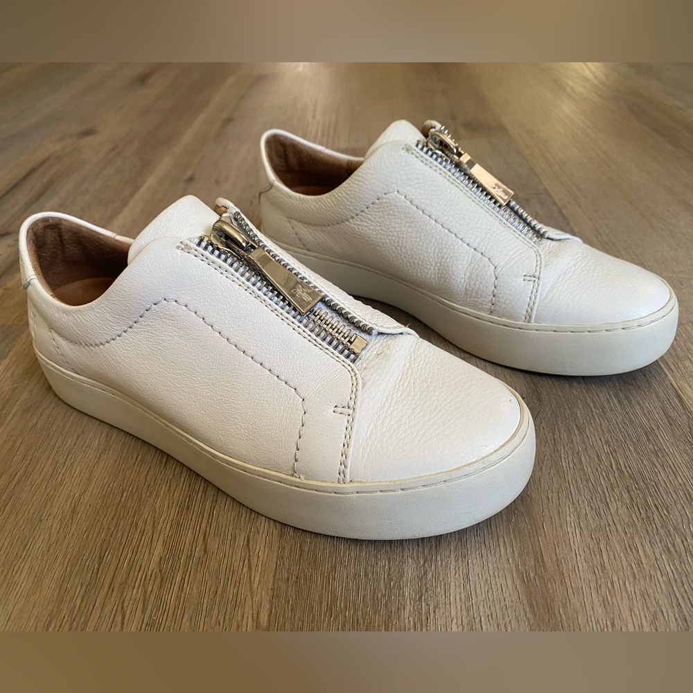 Frye leather zip-up sneakers